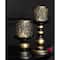 Ashland; 7" Gold-Brushed Black Filigree Metal Tealight Candle Holder by Ashland®; Category:Enchanted Romance; Image:5